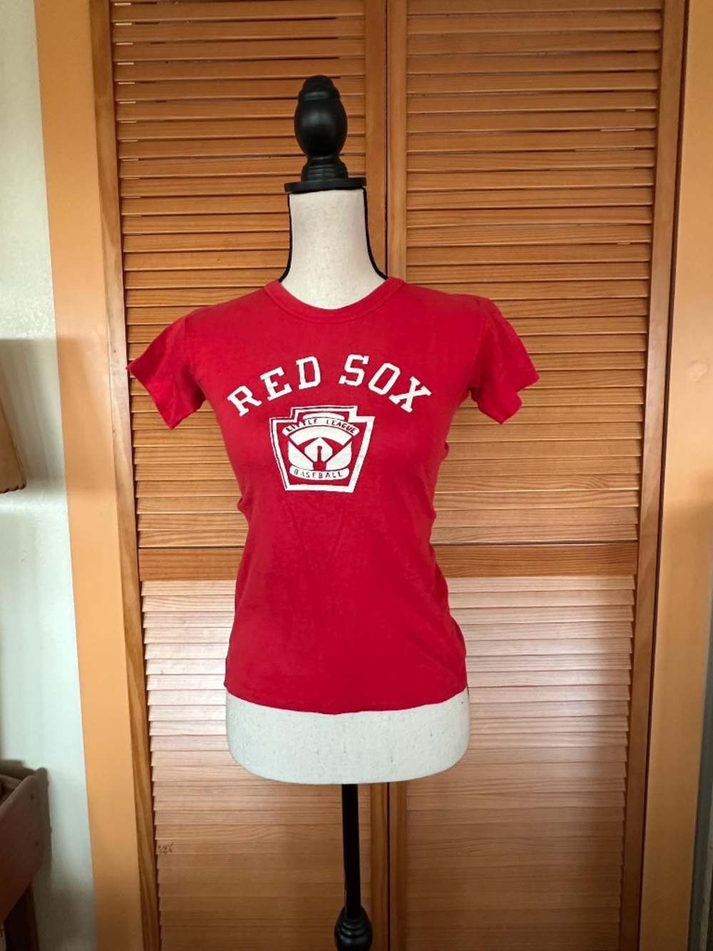 TRUE Vintage RED Sox T SHIRT: 1950s Little League Baseball Shirt
